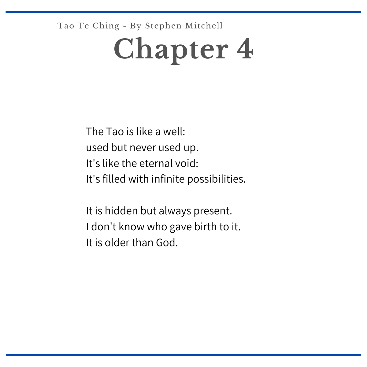 Chapter 4: Energy - by Daniel Meza - Tao Te Tuesday