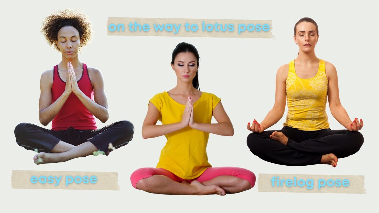Ardha Padmasana – Half Lotus Pose - Massage - Yoga - Beratung