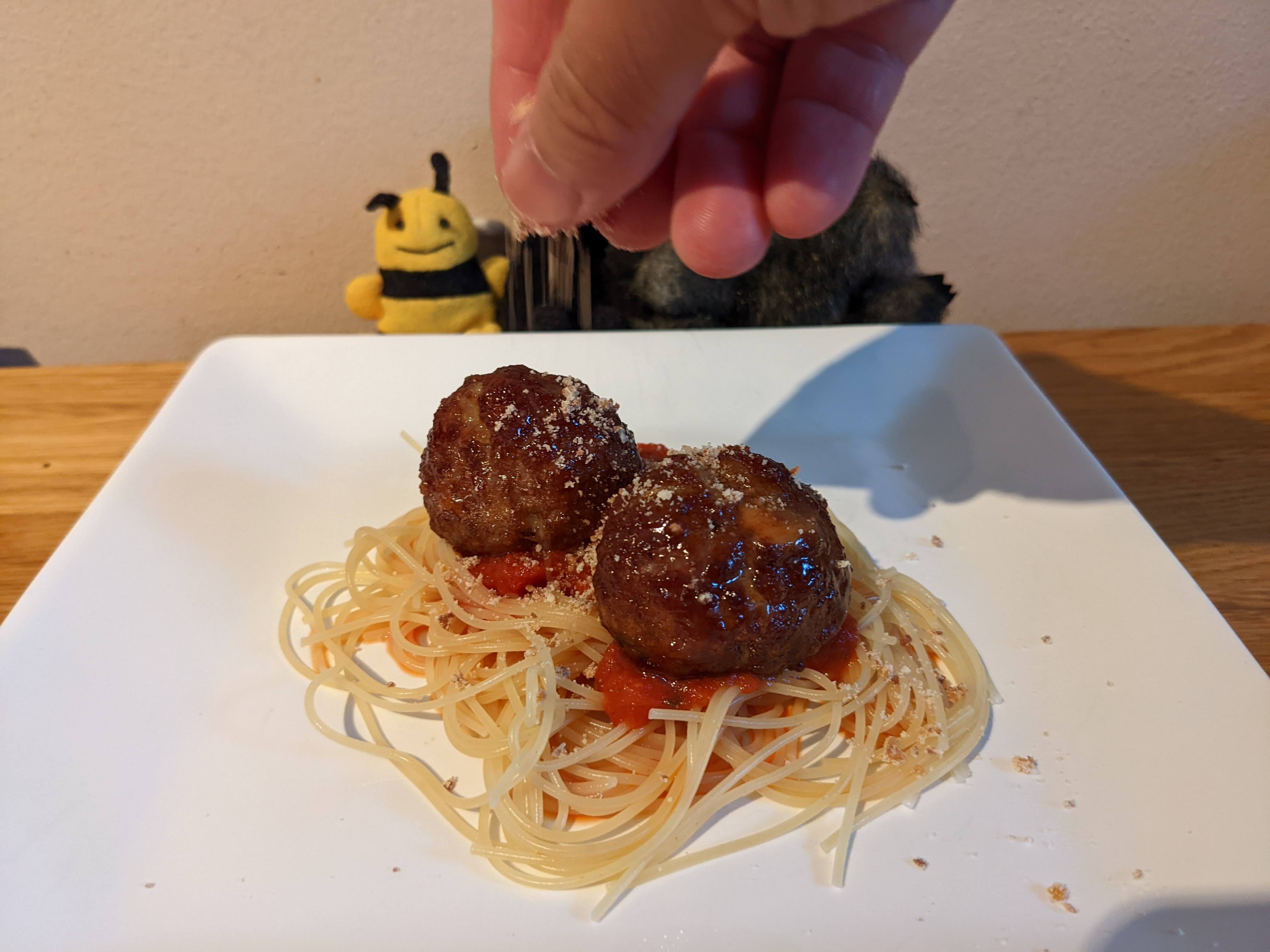 Spagheddy and tweatballs - by Dennis Lee - Food is Stupid