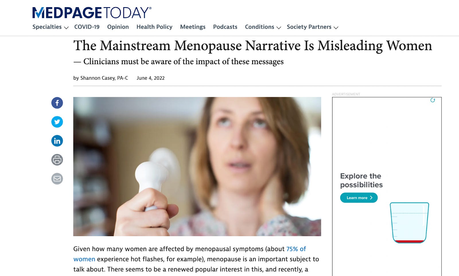 MedPage disses me, Glennon Doyle's podcast, and the North American