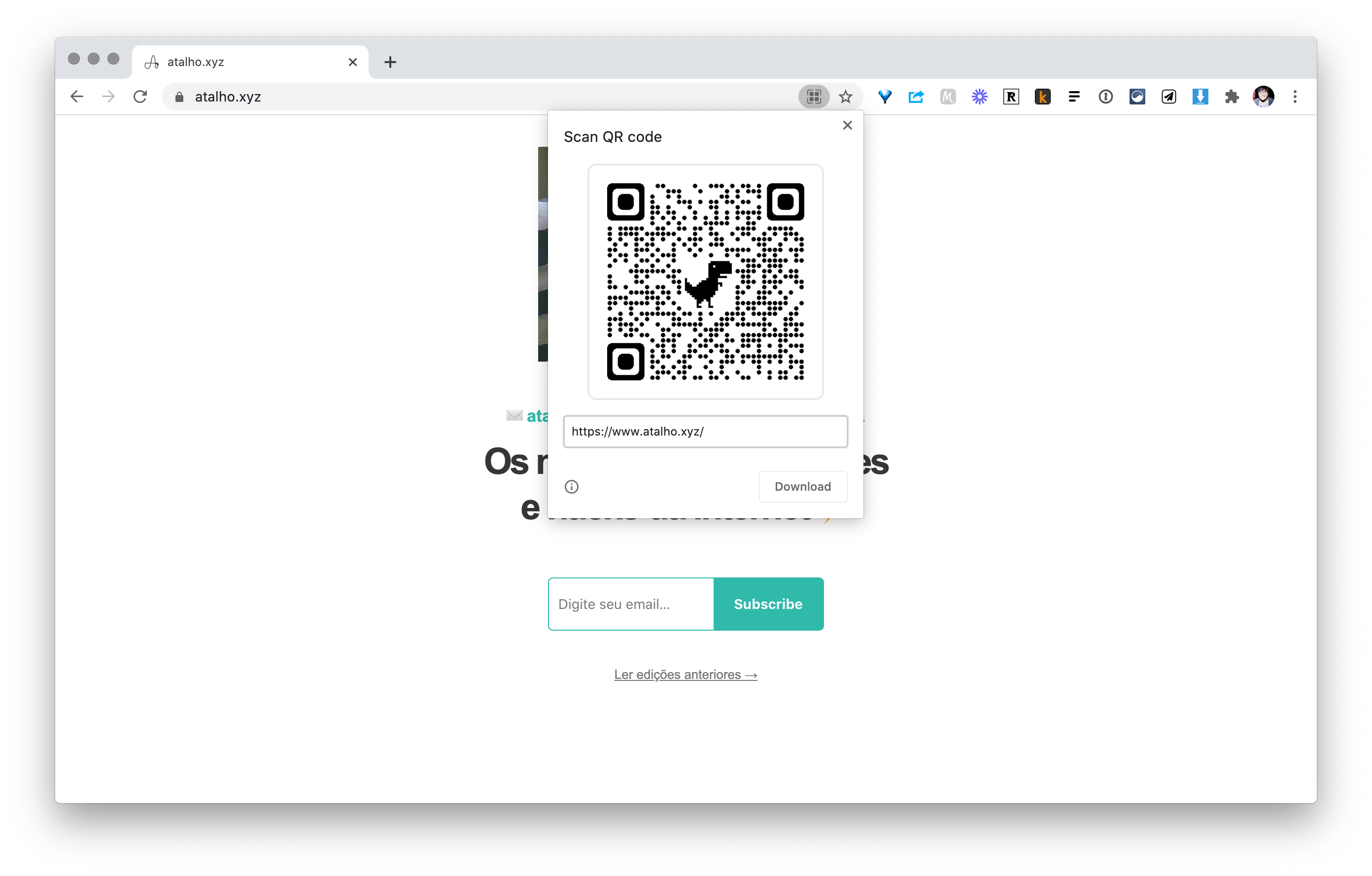 Como criar QR Code de página no Google Chrome