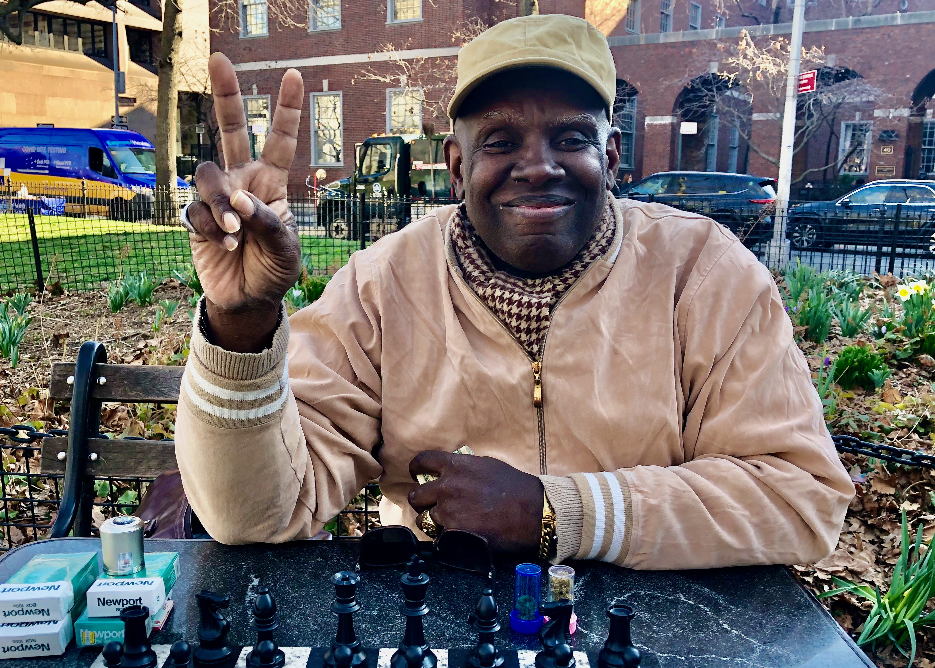 This is Robert. He plays chess in Washington Park. He is my first post on  Reddit.
