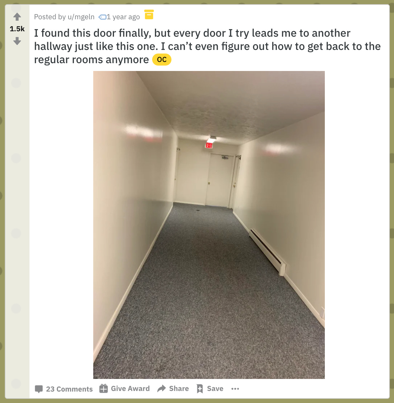 Pretty Much 50% Of Backrooms Posts On Reddit Nowadays (NOTE: THIS IS A JOKE  AND I HAVE NOTHING AGAINST POSTS LIKE THIS) : r/backrooms