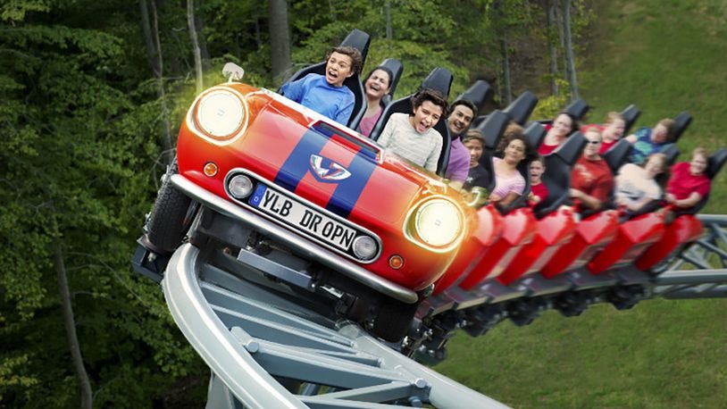 Busch Gardens' new roller coaster featuring a 95° drop set to open