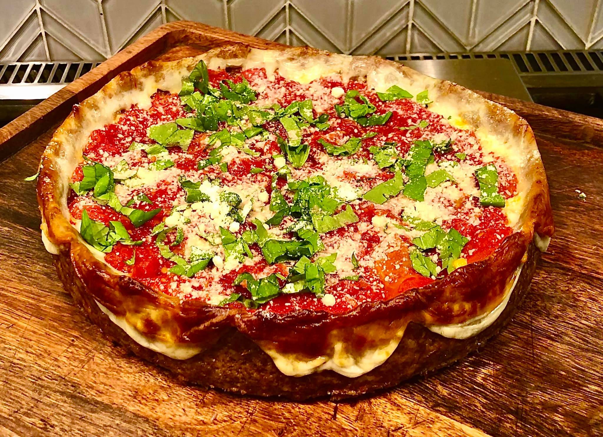 Deep Dish Chicago Style Pizza - Damn Delicious