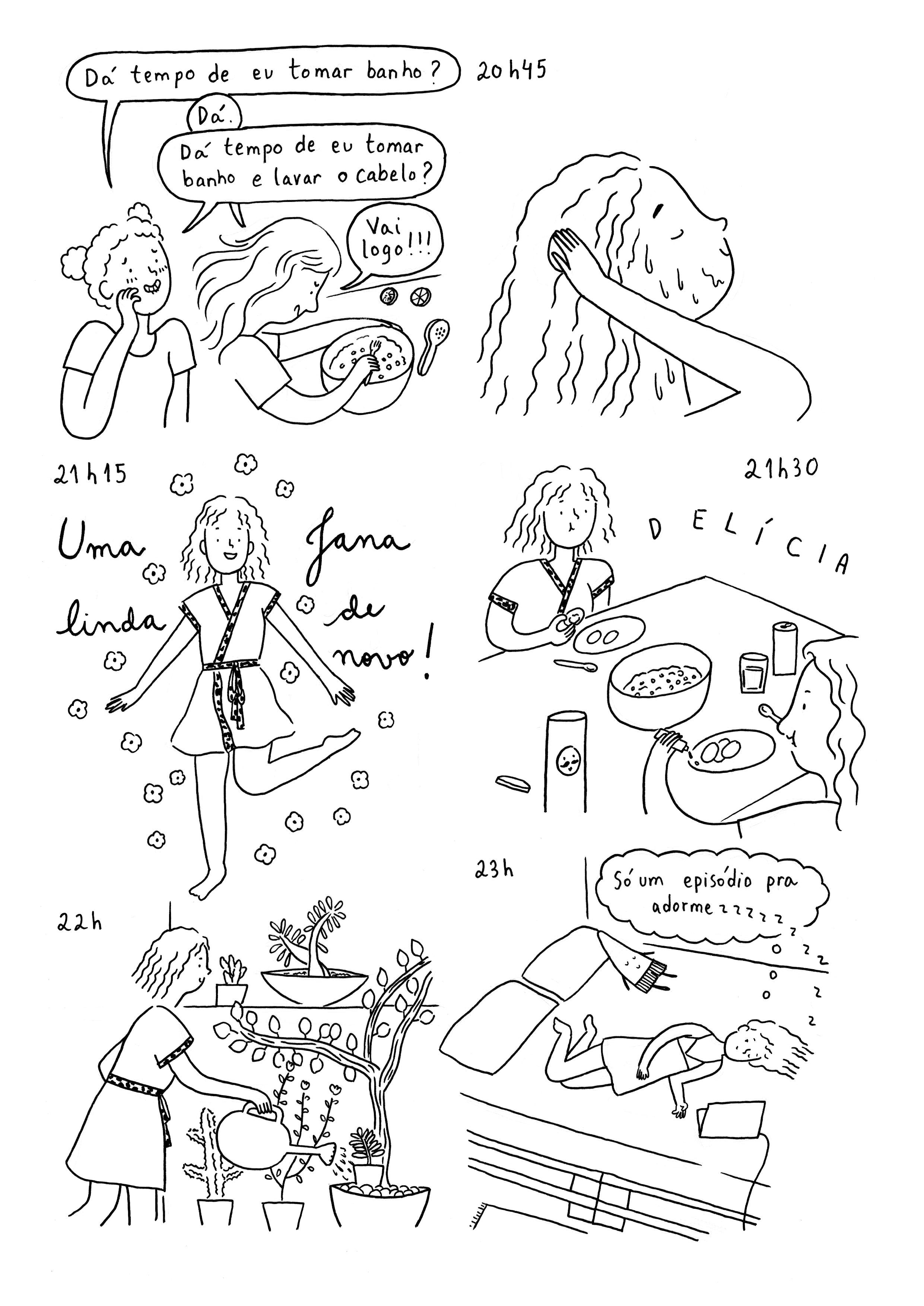 Hourly Comic Day! - by Janaína Esmeraldo - Cabelo-nuvem