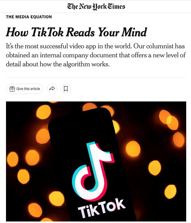 How TikTok Reads Your Mind - The New York Times