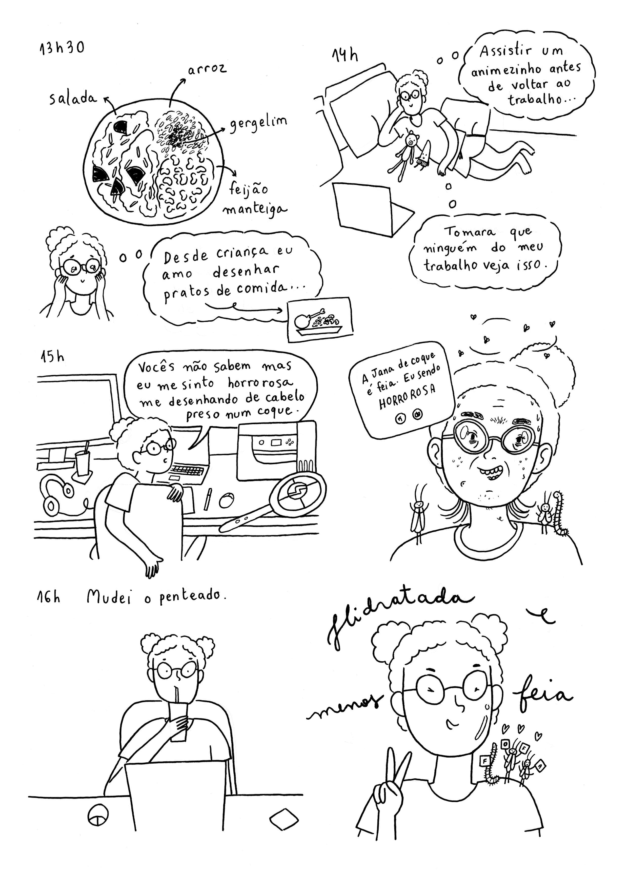 Hourly Comic Day! - by Janaína Esmeraldo - Cabelo-nuvem