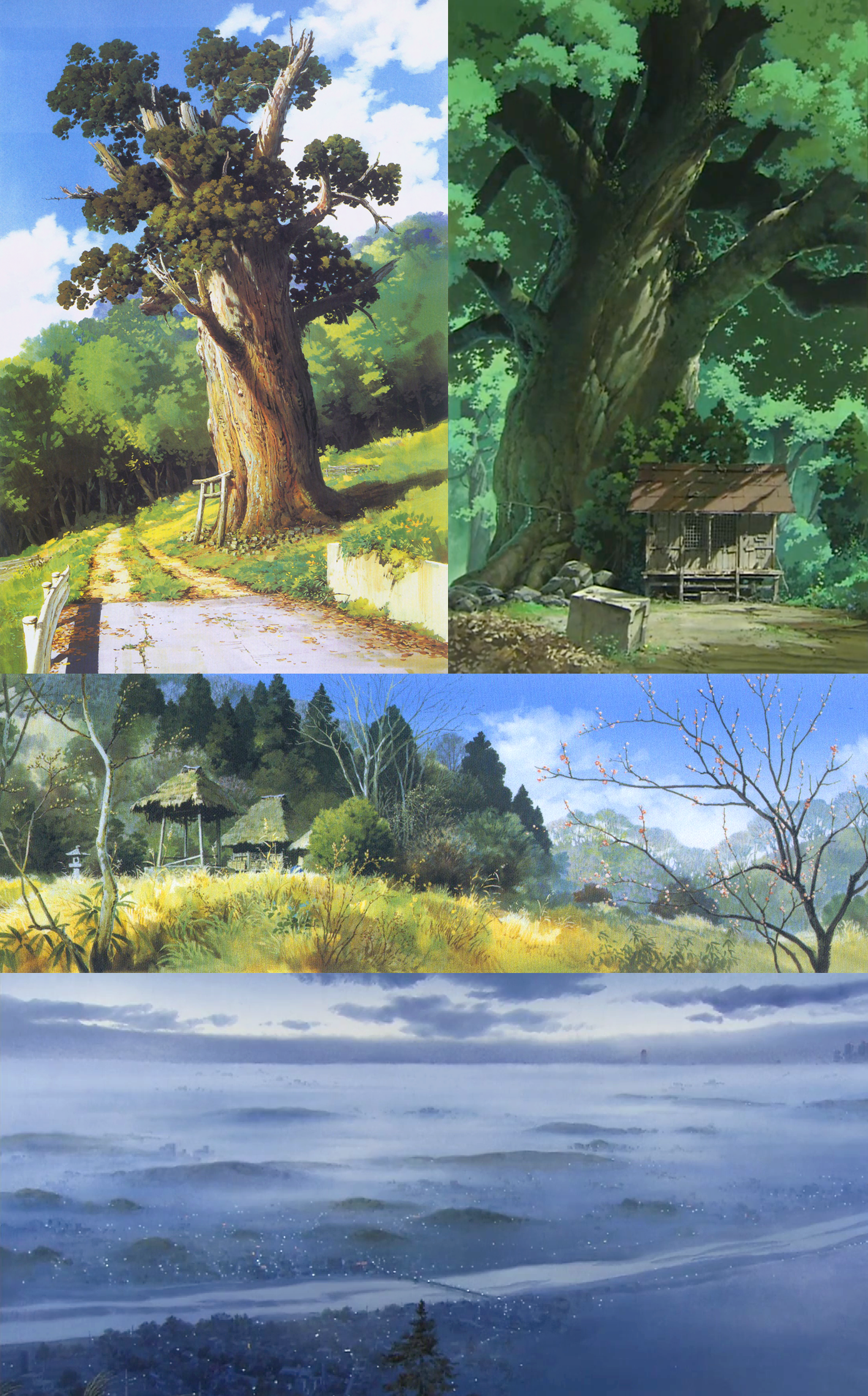 Playing with NICKER POSTER COLOUR // Painting a Ghibli Studio scene 