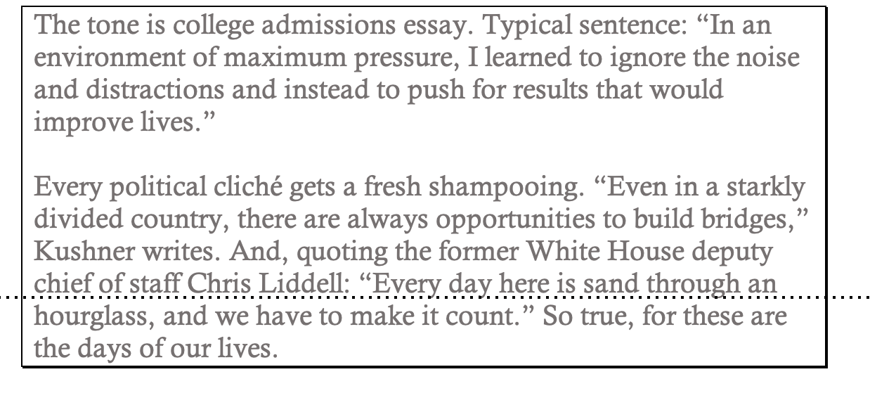New York Times Skewers Jared Kushner White House Memoir