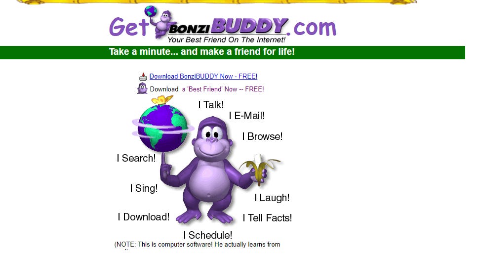 Bonzi Buddy Send Me Sticker - Bonzi Buddy Send Me Monkey - Discover & Share  GIFs