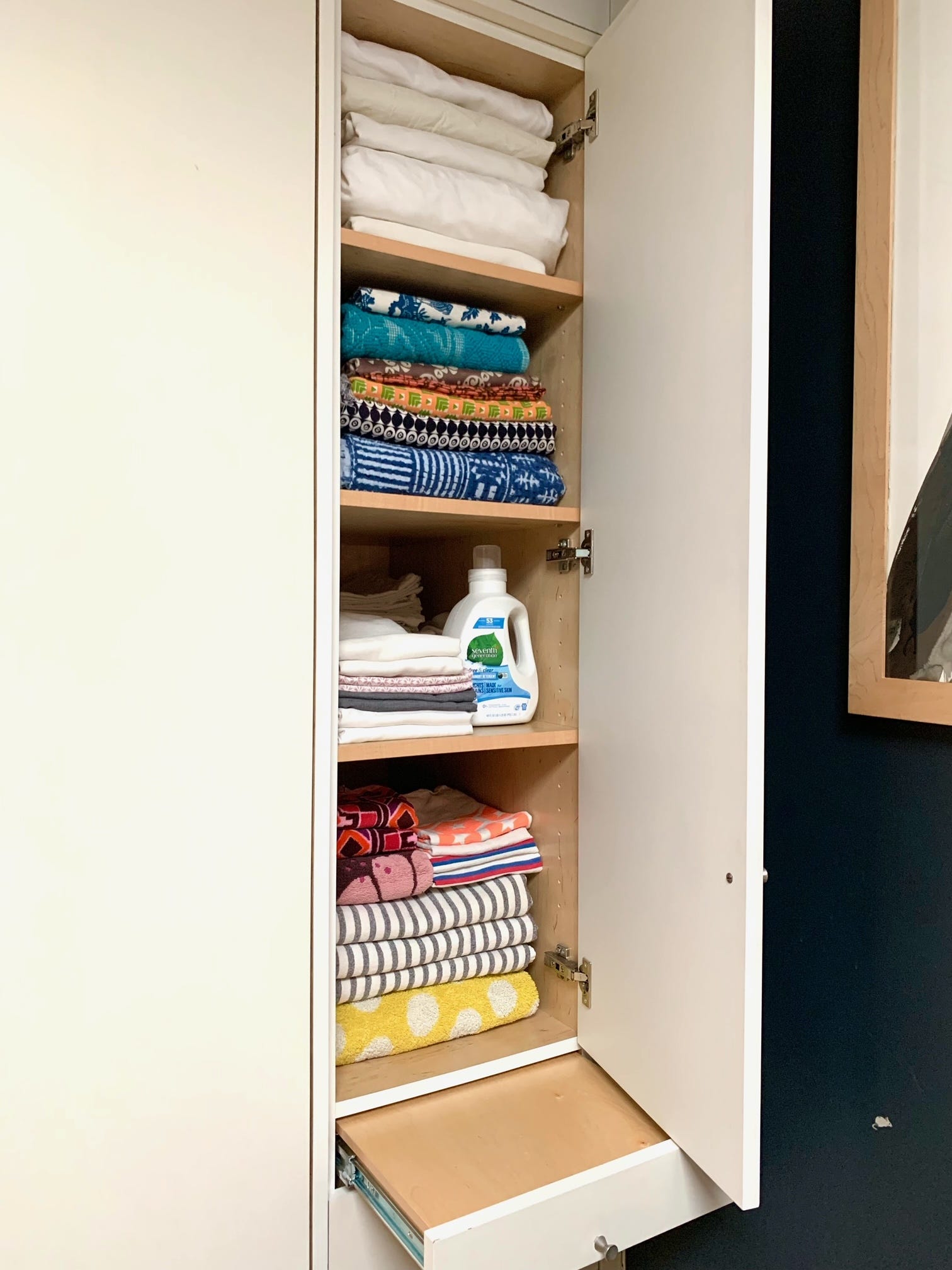 Organizing a Small Linen Closet - Smallish Home