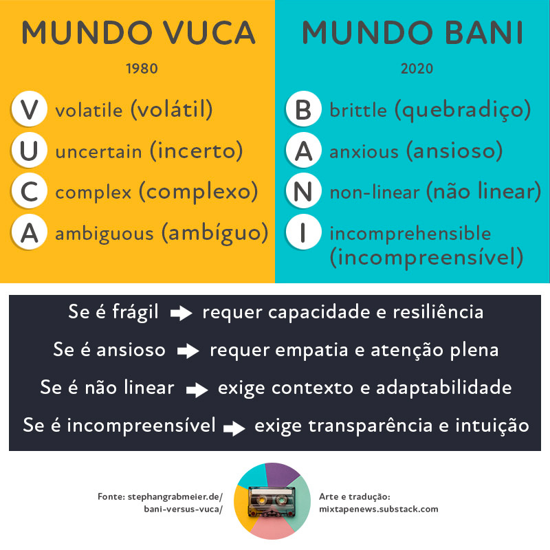 ENTENDENDO O MUNDO VUCA E O MUNDO BANI - Como lidar com a mudança para um  mundo BANI