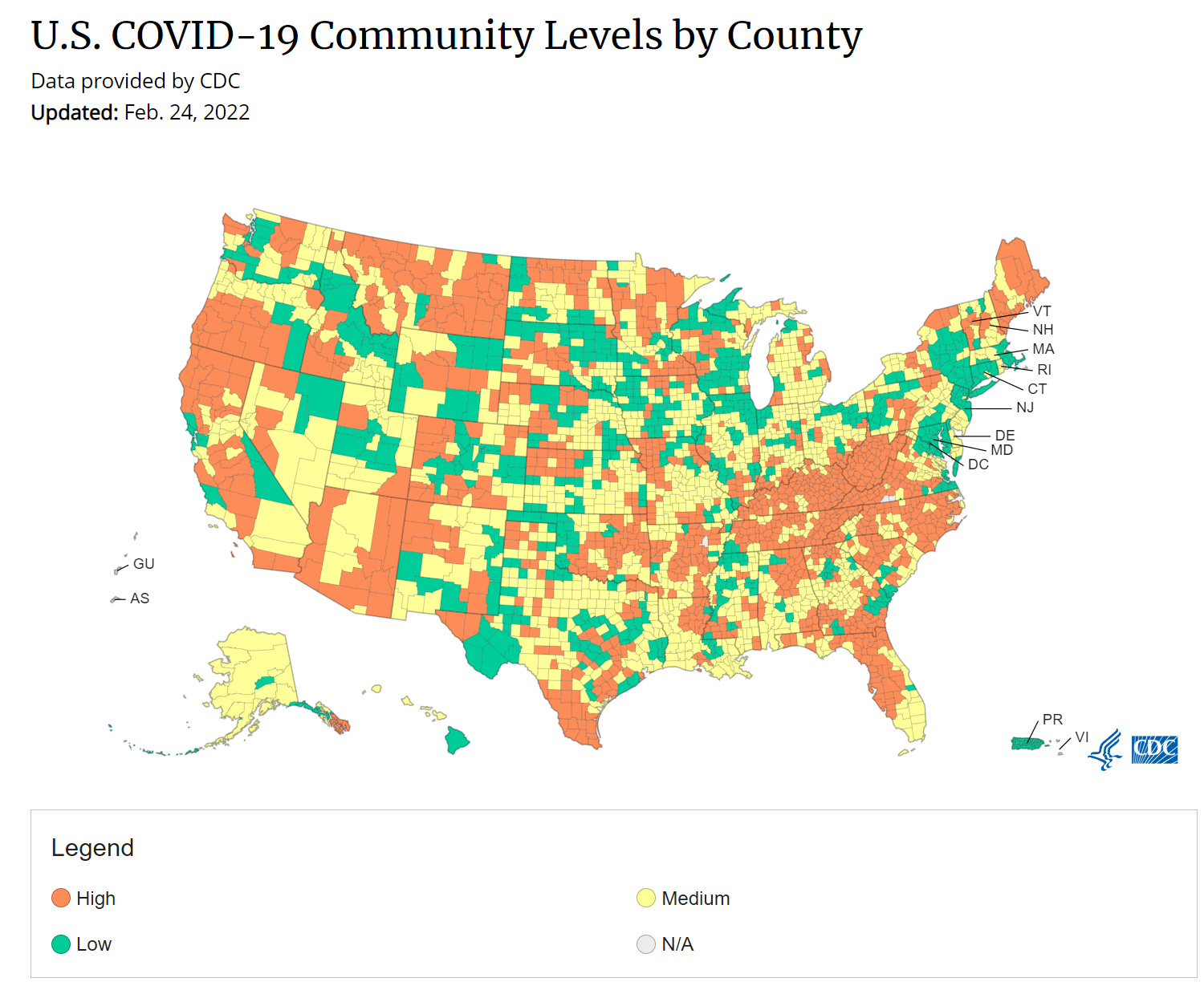 cdc covid mask county