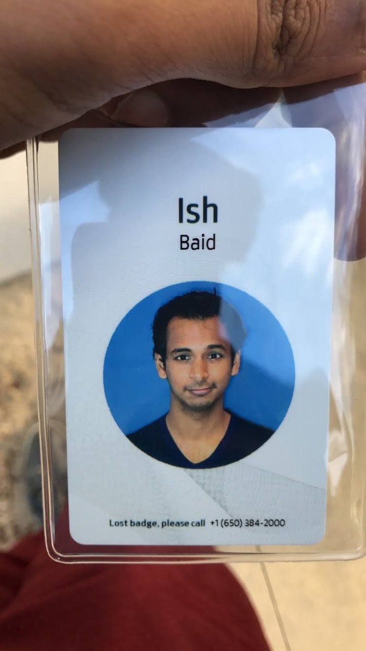 Facebook Employee Id Card