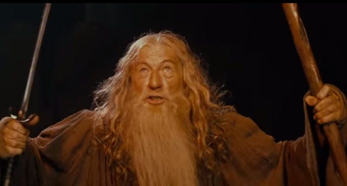 Gandalf Frodo Bag End Hobbiton Nighttime Artwork Lord of the Rings