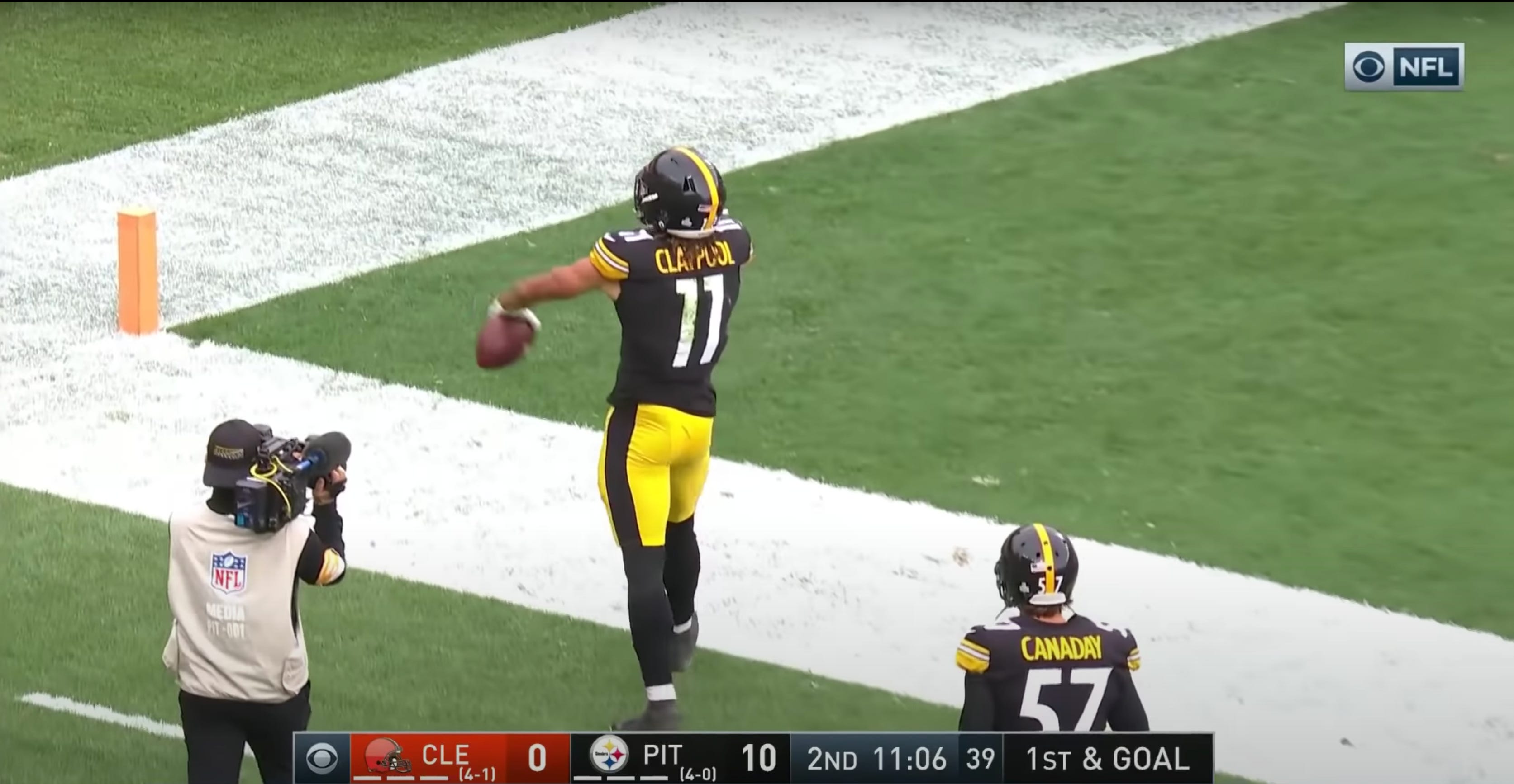 Steelers WR Claypool taking breakout rookie season in stride