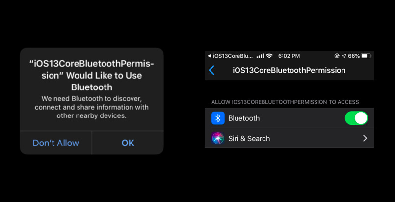 iOS 13 Bluetooth Permissions - by Anupam Chugh