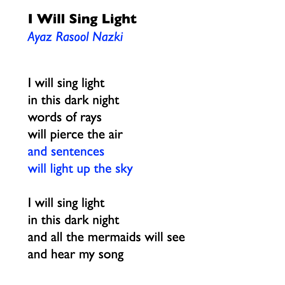 I Will Sing Light By Aranya Poetly