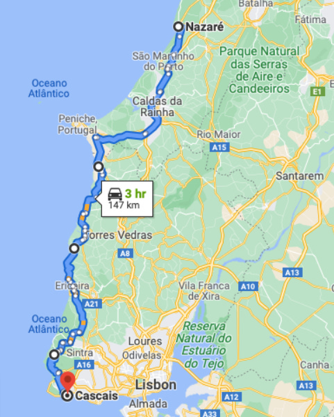 Road map of Portugal: roads, tolls and highways of Portugal
