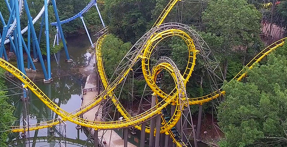 Busch Gardens' new roller coaster featuring a 95° drop set to open