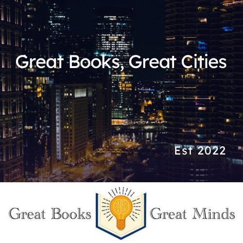 Great Books + Great Cities logo