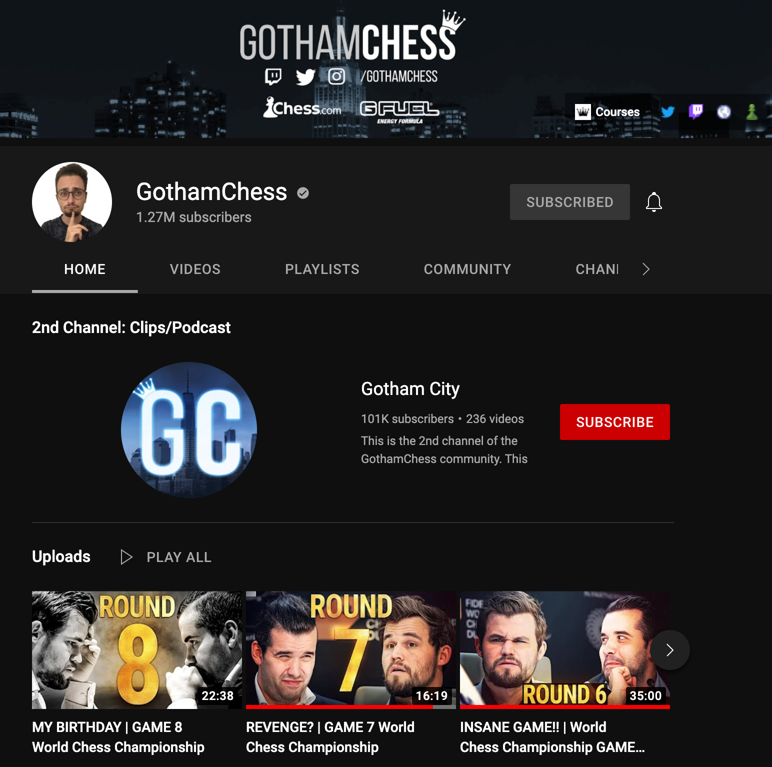 Chess.com - 👑 GothamChess wins our Creator of the Year