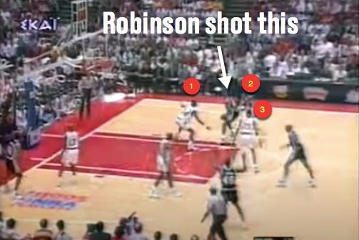 Robinson's move to defense began with a photo