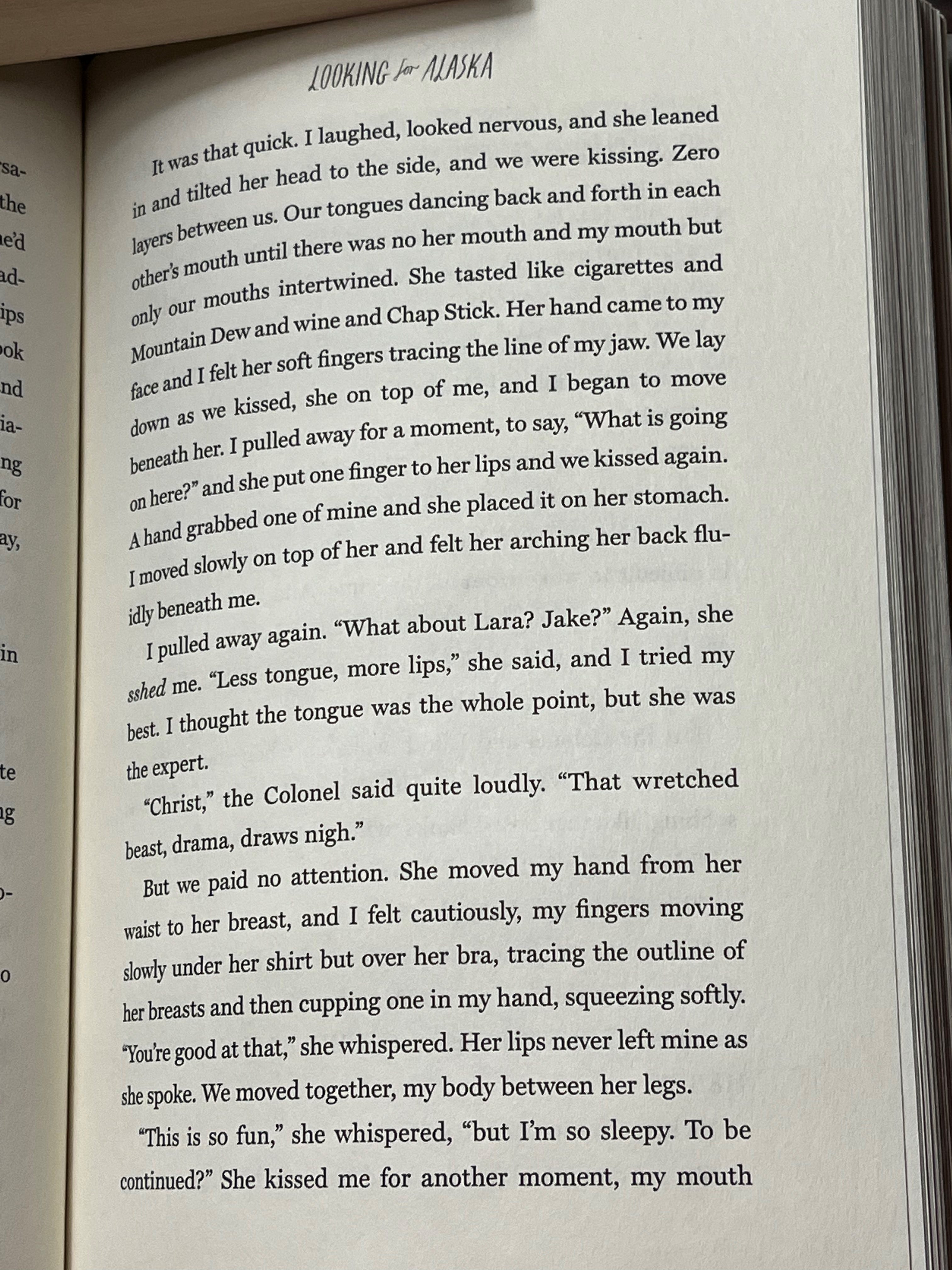 Looking for alaska oral scene page number