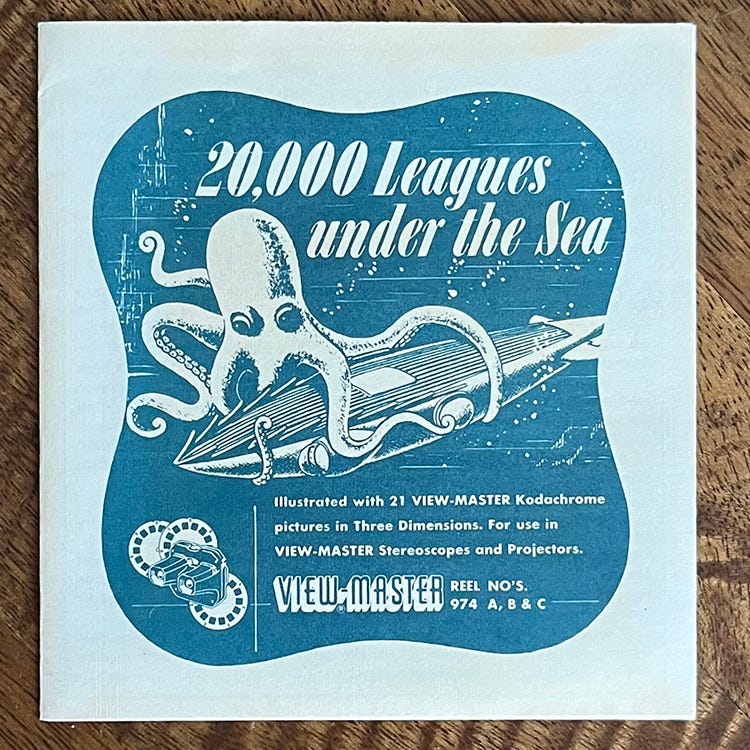 20,000 Legues Under the Sea - View-Master 3 Reel Packet - 1954 - vintage -  (B370-S4) –