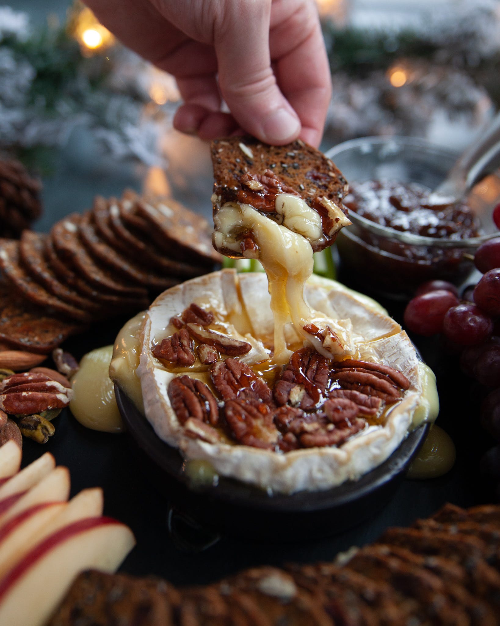 Deck the Halls With Cheese & Crackers Charcuterie Serving