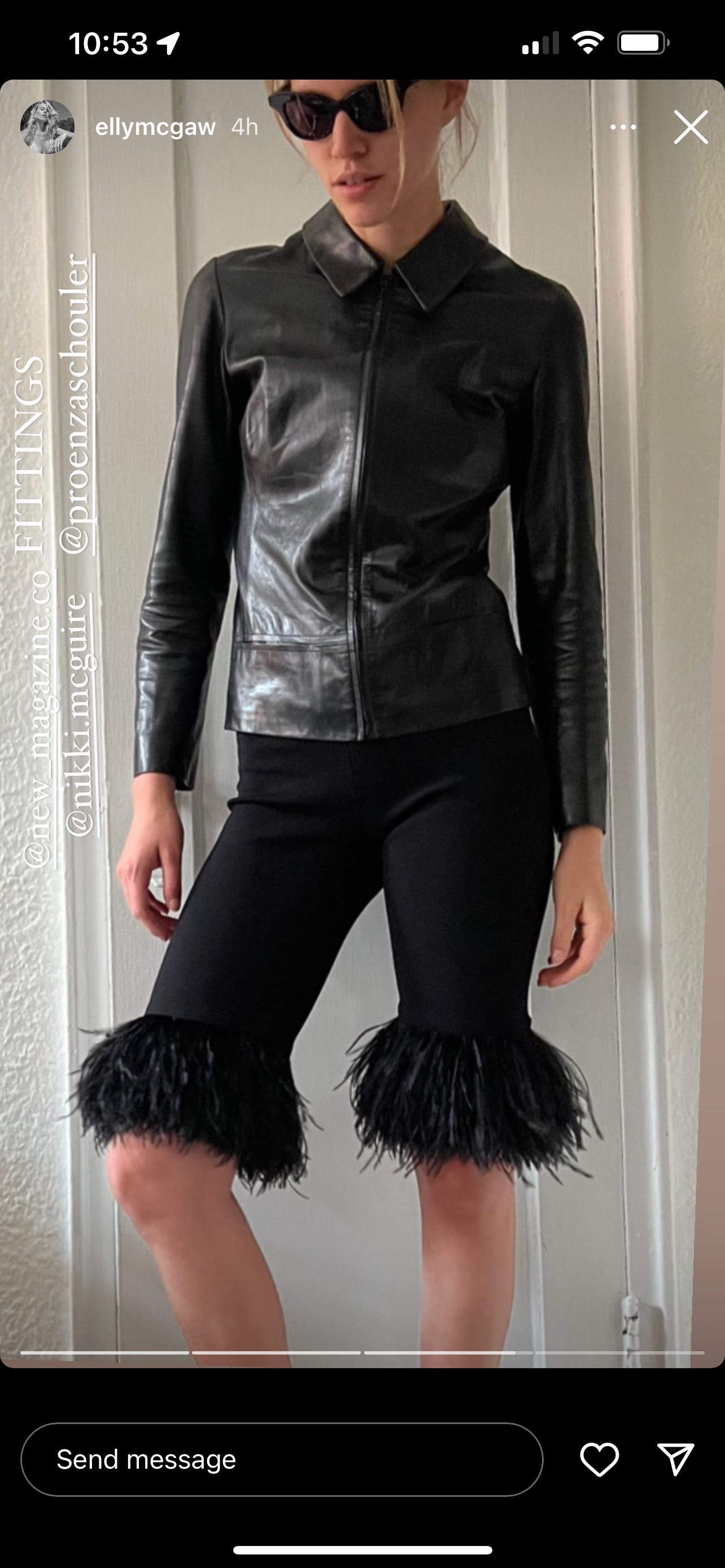 Commando Feather-trimmed Faux Leather Leggings