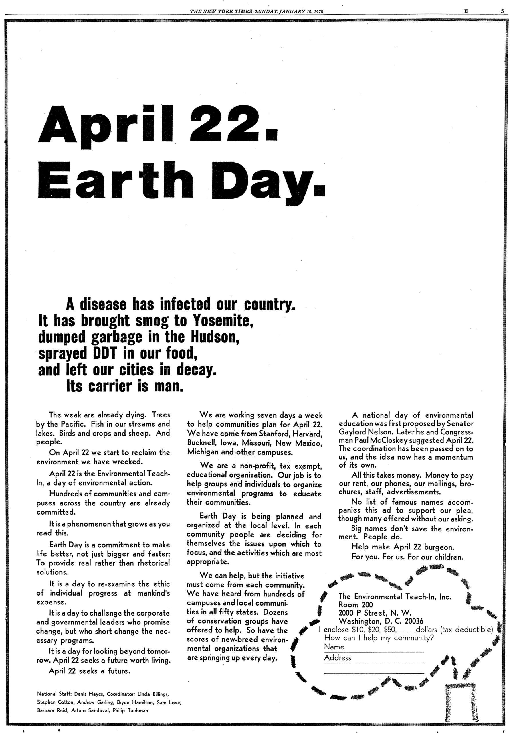 The Genius of Earth Day: How a 1970 Teach-In Unexpectedly Made the