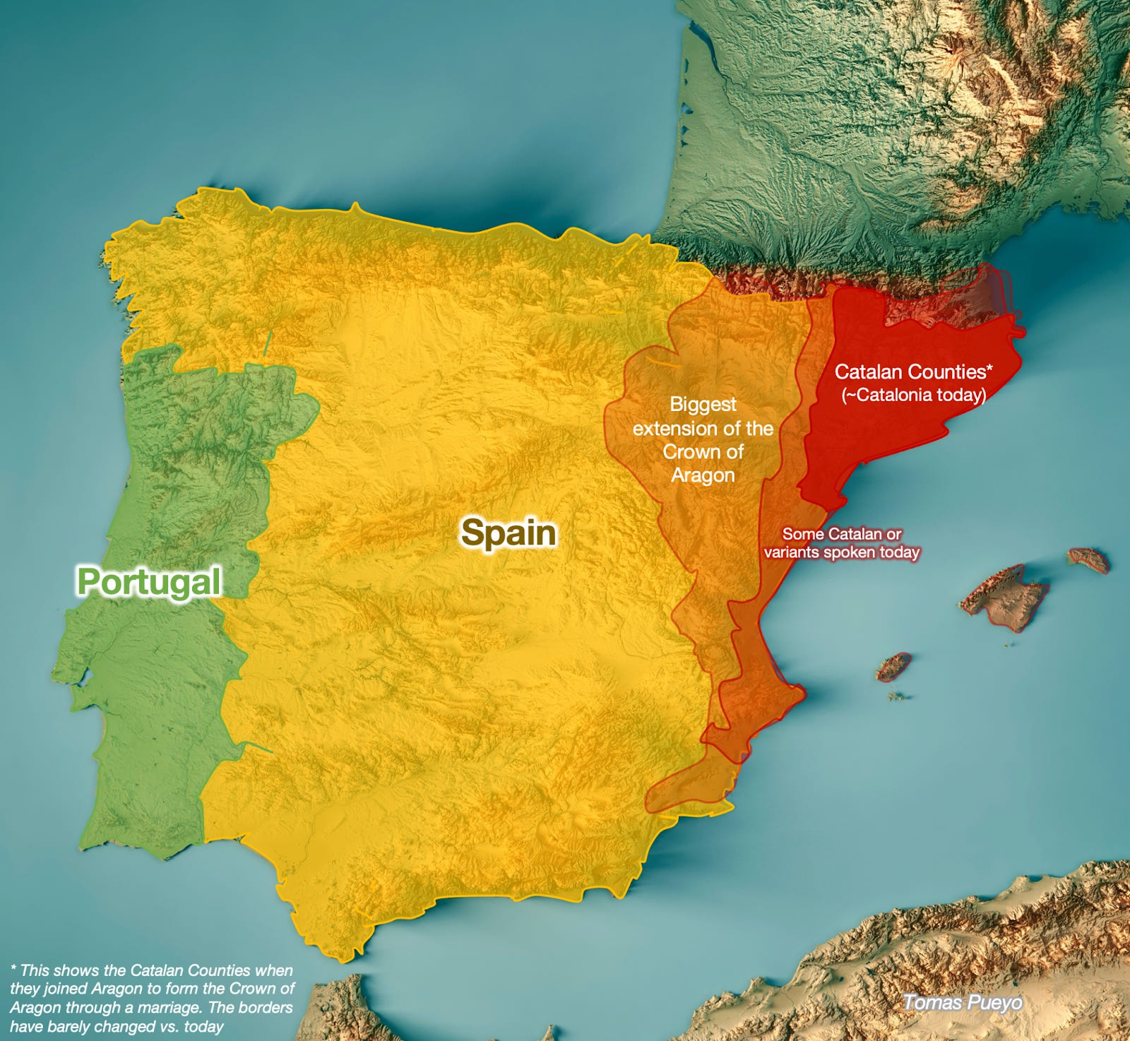 Why Catalonia Is Part Of Spain But Portugal Is Not?