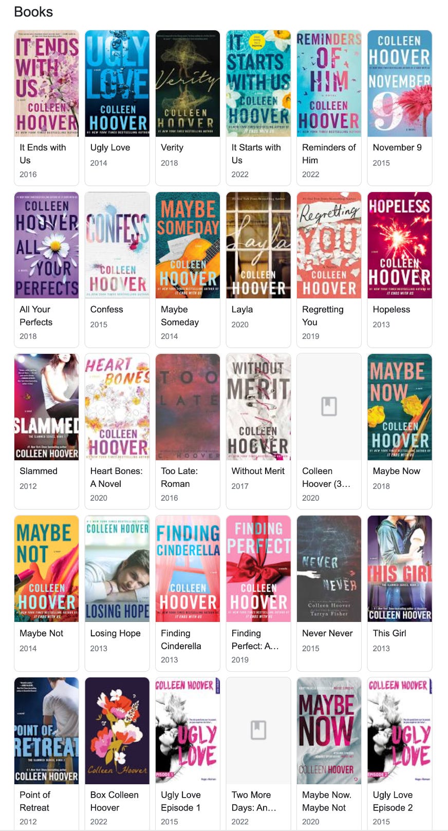 Colleen Hoover Was Queen of 2022's Bestseller List