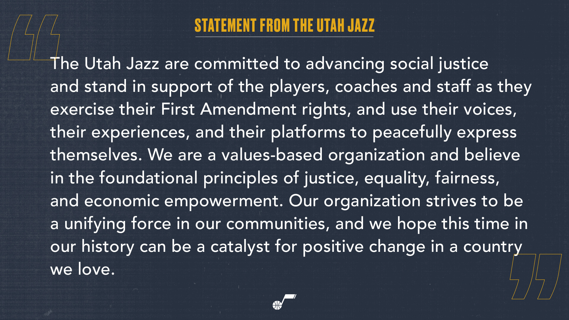 Utah Company Not Renewing Jazz Suite After Racial Equality Protests