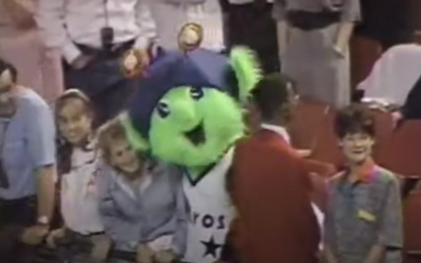 The Astros' beloved mascot Orbit was inspired by the Phanatic
