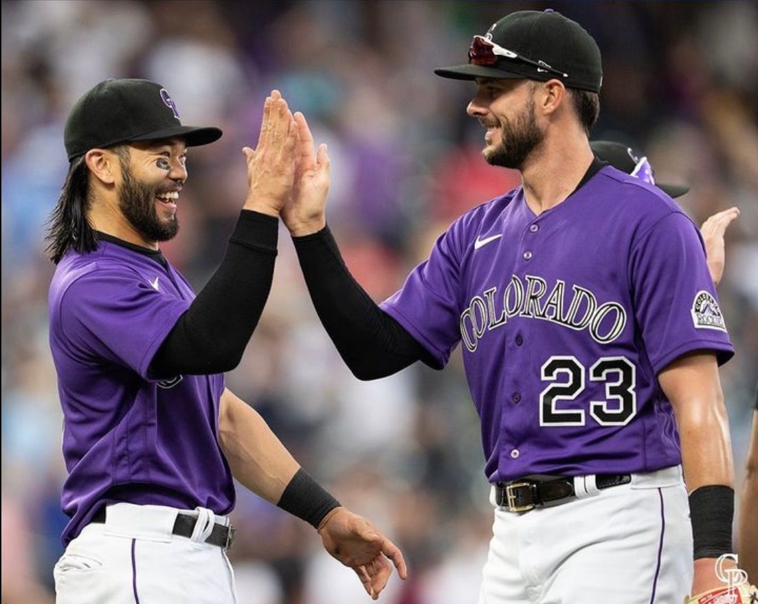 Rockies' Randal Grichuk thriving in outfield, steady at the plate