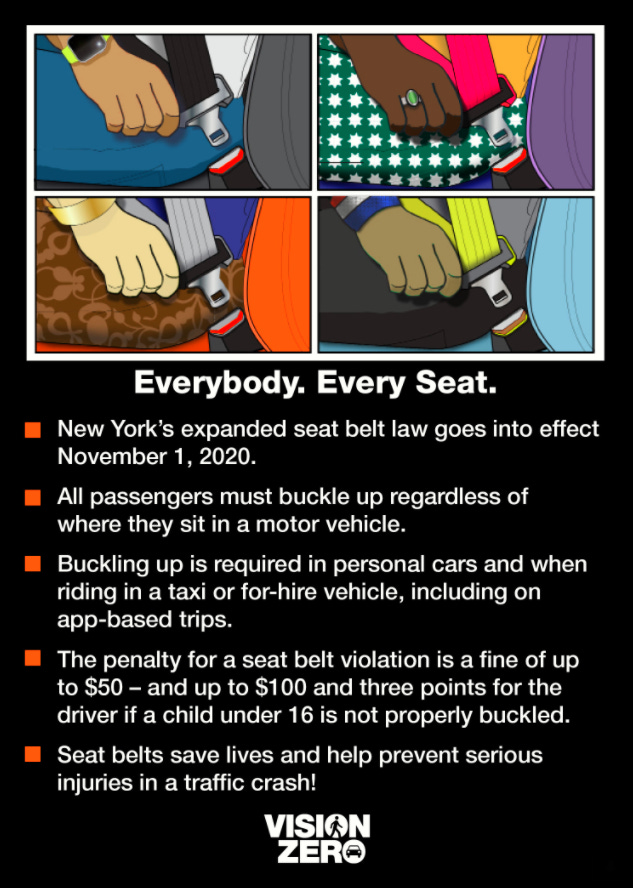 New NY Seatbelt Law for Passengers