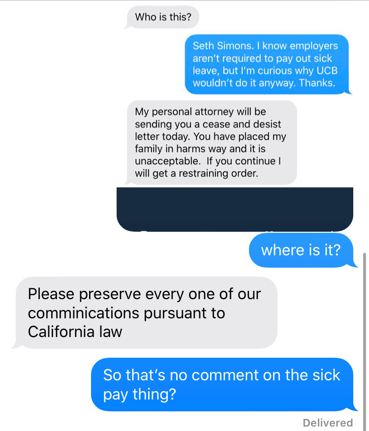 My text conversation with the owner of Cupkin (link in comments