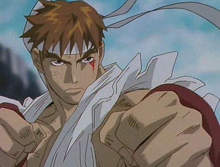 STREET FIGHTER ALPHA ZERO RYU ANIME PRODUCTION CEL