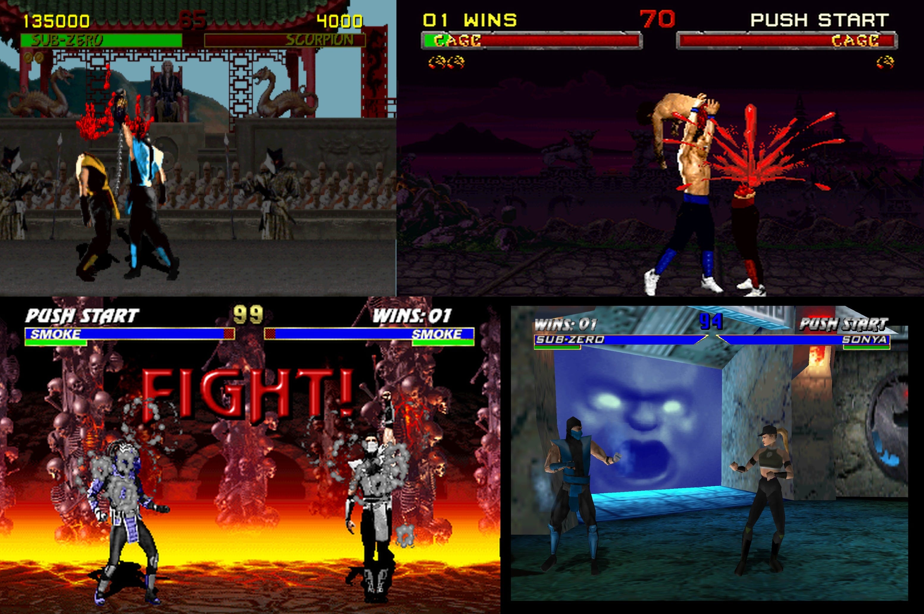 Mortal Kombat 1992 Scorpion Fatality Arcade Screenshot