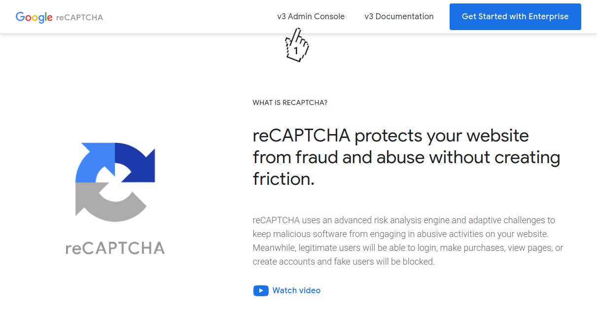 Google reCAPTCHA site