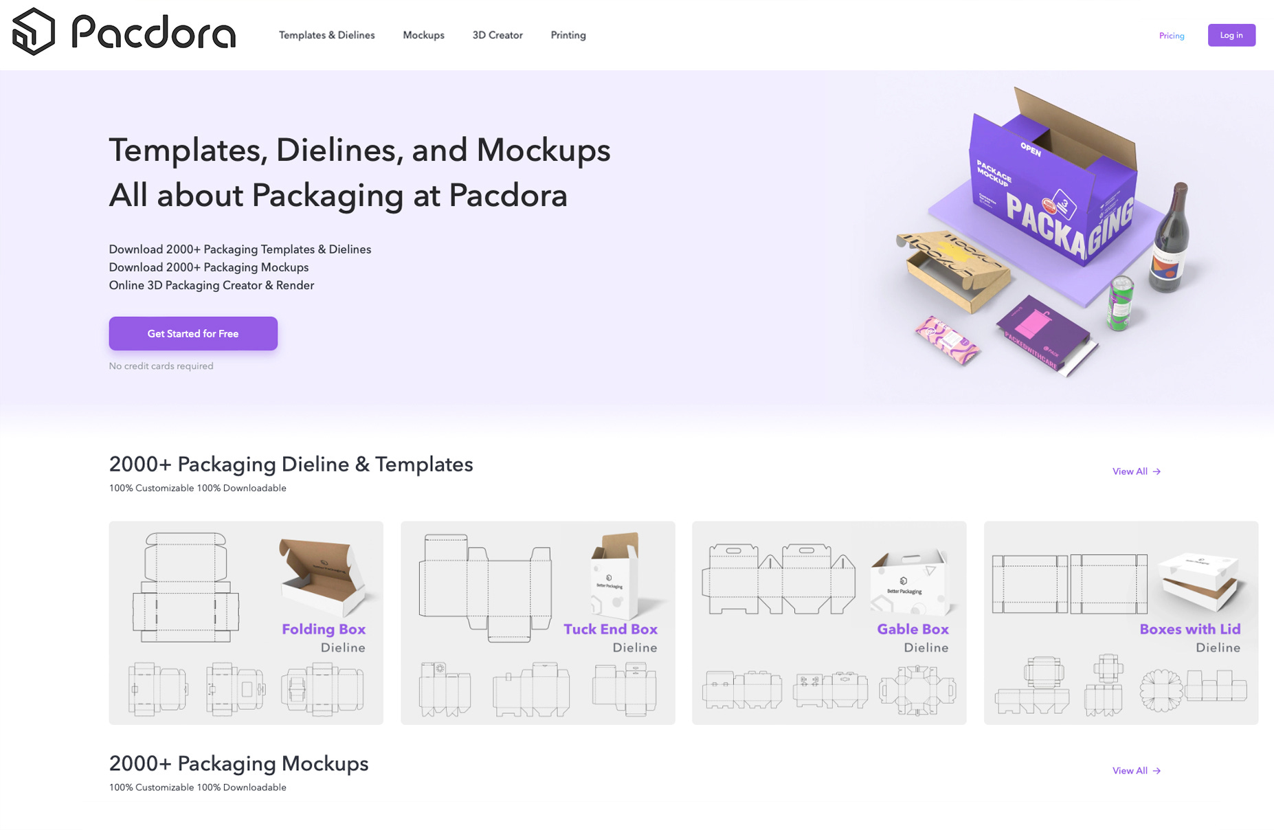 Dieline Templates - Pacdora