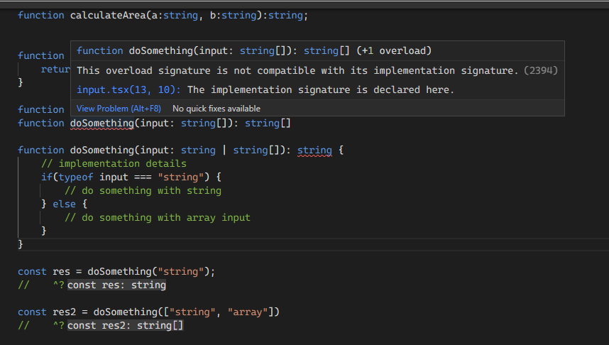 Function Overloading in Typescript - DEV Community