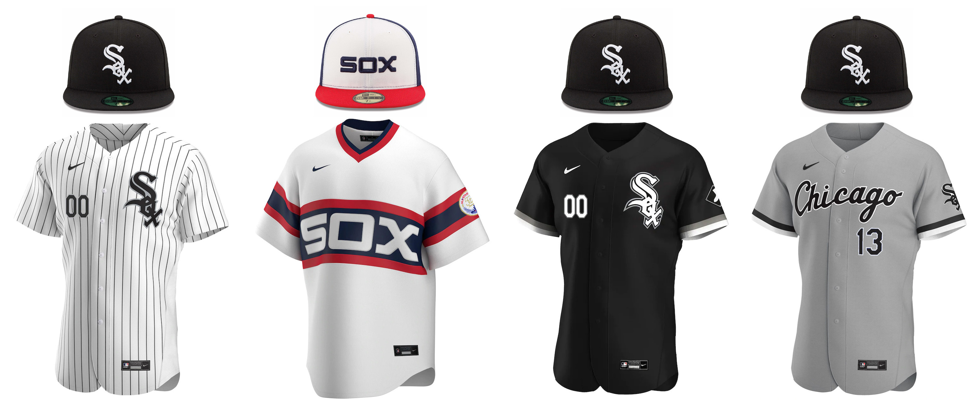 I love the current White Sox logo and uniform, cleanest in MLB. The home  whites look so good. I only wish these were the road jersey logos. Seems to  work better in