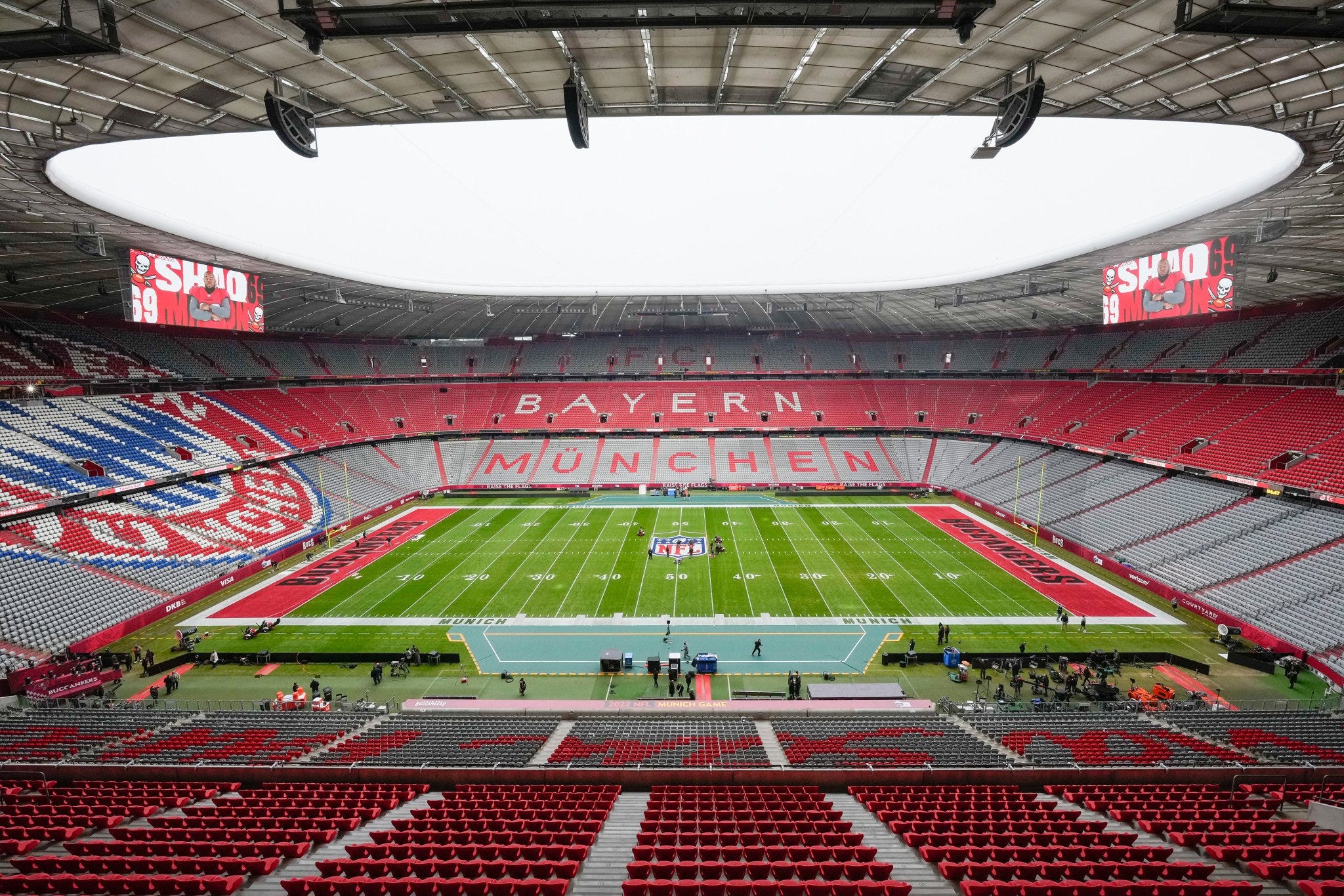 NFL na Allianz Arena, estádio do Bayern de Munique (Foto: Huddle Up - Substack)