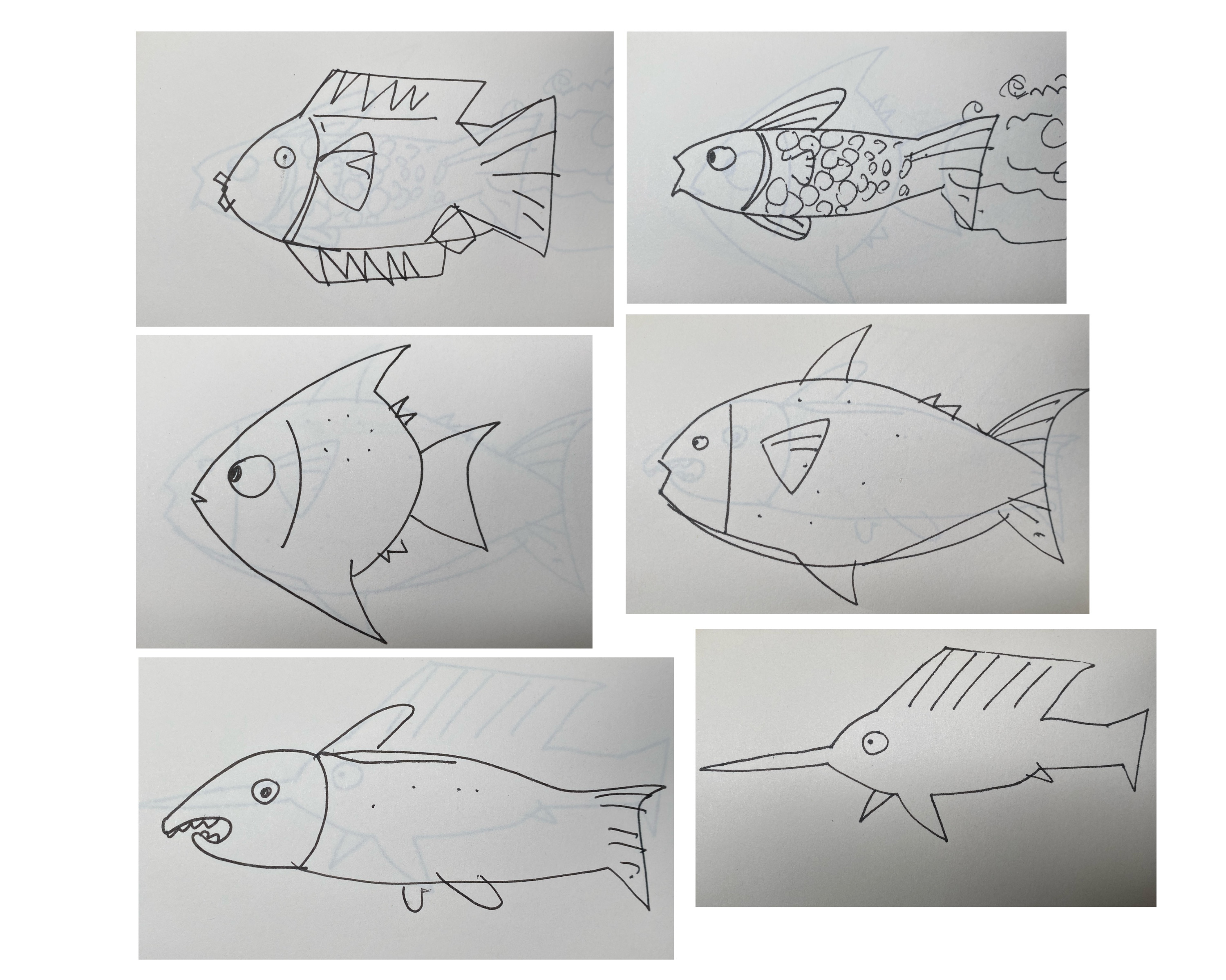 How to Draw a Fish Using Simple Shapes