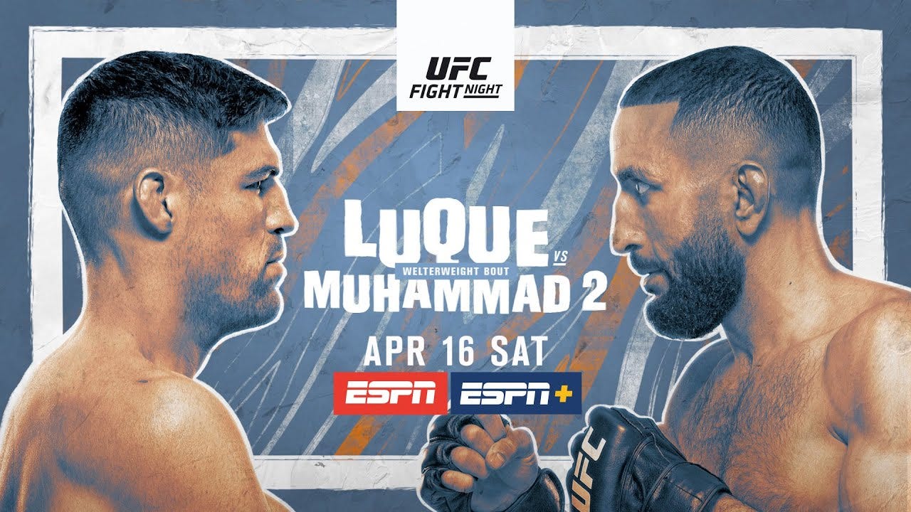 UFC Fight Night Luque vs Muhammad 2 Fighter Salaries and Incentive Pay