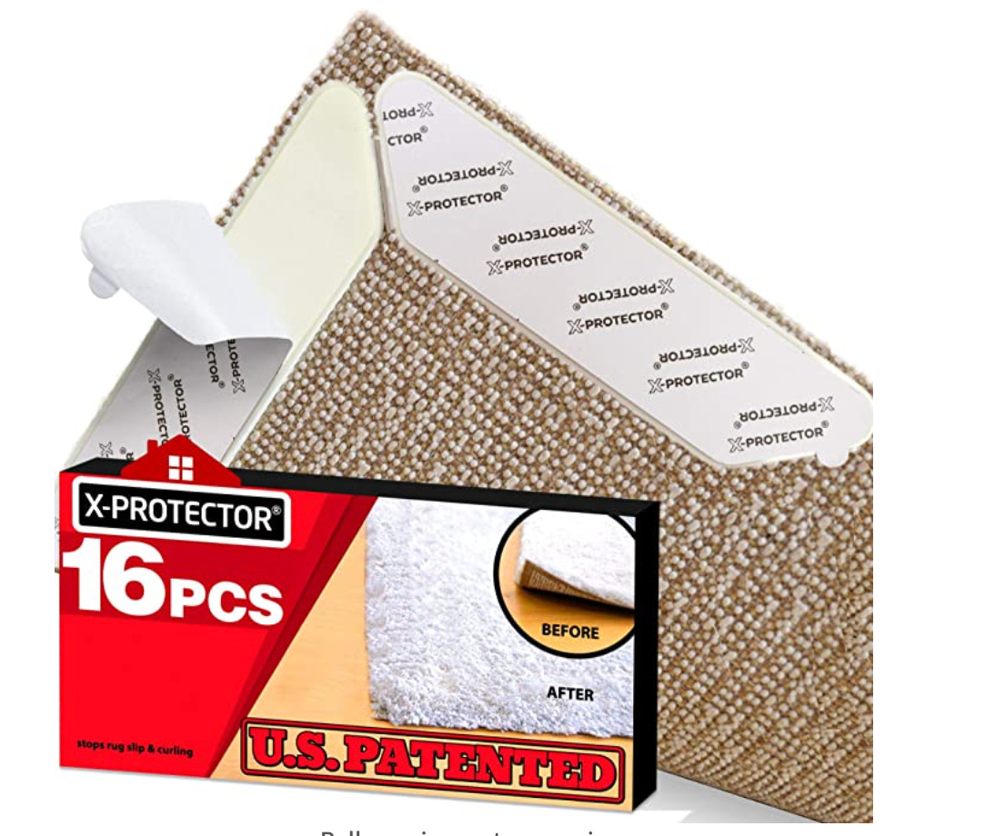 Curl Stop Anti-Curling Rug System (Pack of 4 Corners)